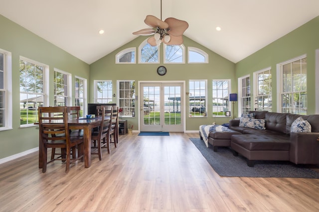9342 State Route 368, Huntsville, OH 43324 - sunroom / solarium featuring french doors and vaulted ceiling