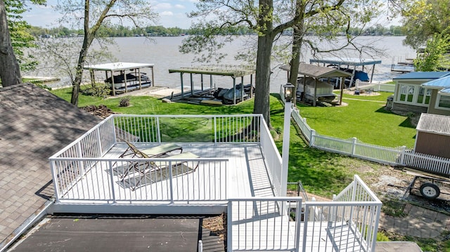 9342 State Route 368, Huntsville, OH 43324 - dock area with a water view and boat lift