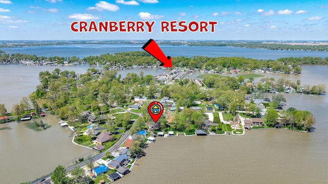 9342 State Route 368, Huntsville, OH 43324 - aerial view of property's location with a large body of water