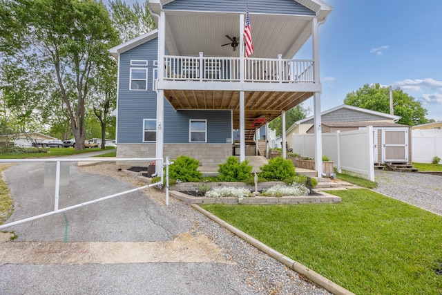 11177 Sassafrass Rd, Lakeview, OH 43331 - view of front facade with a wooden deck