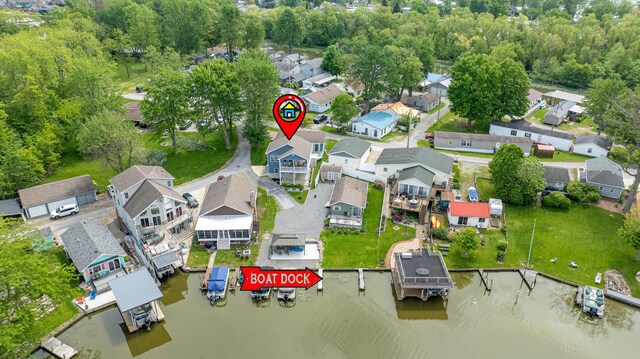 11177 Sassafrass Rd, Lakeview, OH 43331 - aerial view of residential area with a large body of water
