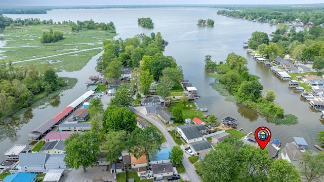 11177 Sassafrass Rd, Lakeview, OH 43331 - aerial overview of property's location featuring a nearby body of water and nearby suburban area