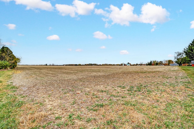 view of yard with a rural view