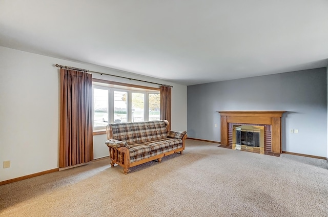 view of carpeted living room