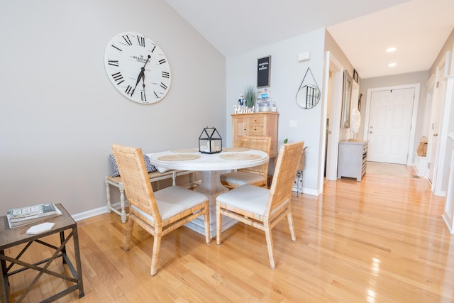 dining area featuring light hardwood / wood-style flooring