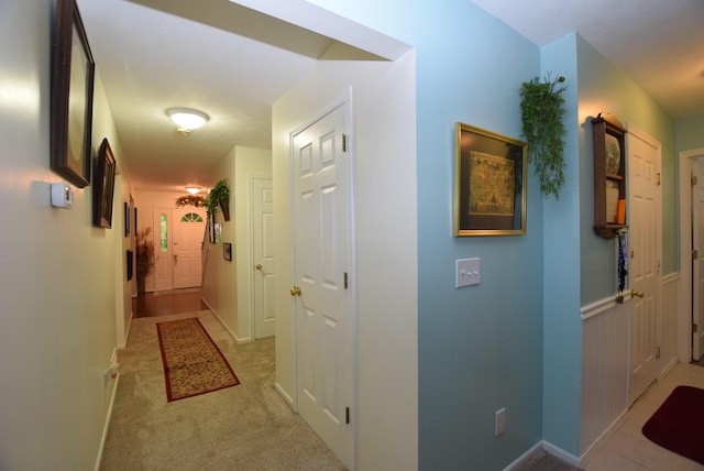 3756 Storms Creek Rd, Urbana, OH 43078 - hall featuring baseboards and light carpet