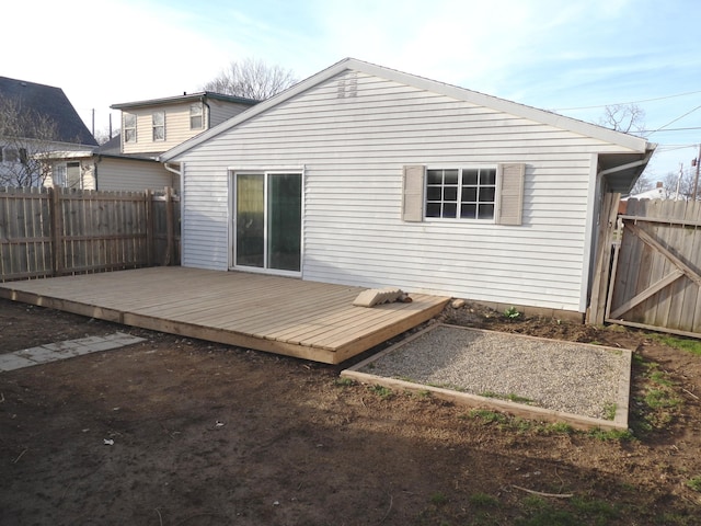 421 Summit St, Sidney, OH 45365 - back of property featuring a wooden deck and fence