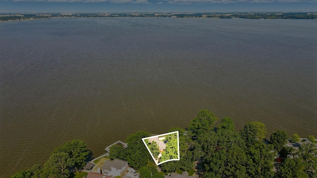 9113 Lake Ave, Huntsville, OH 43324 - view of property location featuring property parcel outlined and a large body of water