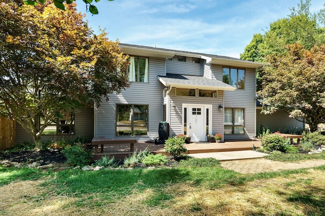 back of house with a patio area