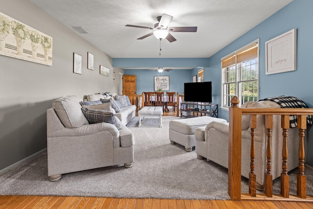1686 Laurel Creek Dr, Troy, OH 45373 - living area featuring ceiling fan and hardwood / wood-style floors