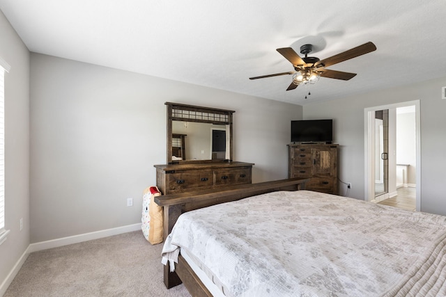 5266 State Route 540, Bellefontaine, OH 43311 - bedroom with light colored carpet and ceiling fan