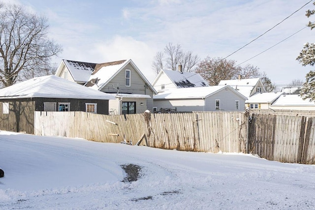 view of snowy yard