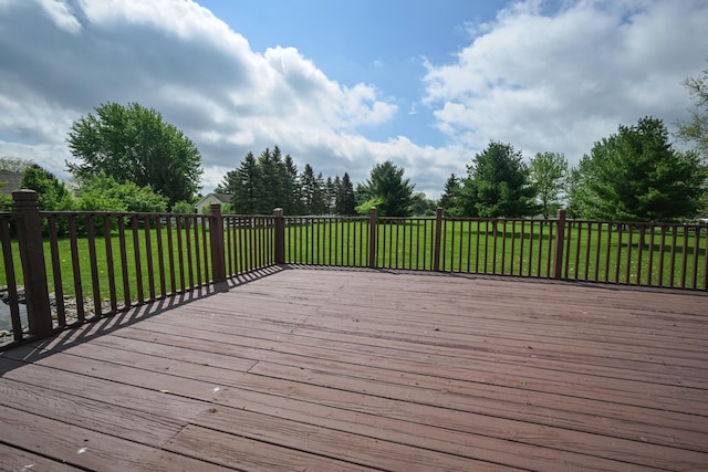deck with a lawn