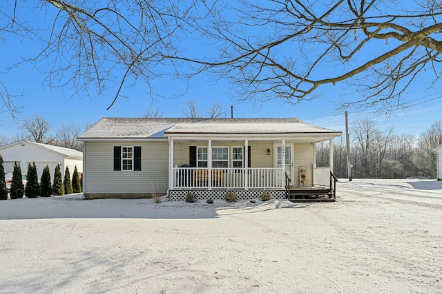 view of front of home with a porch