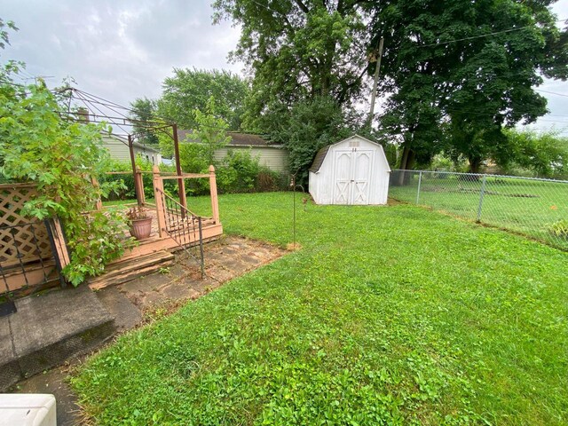 2647 Allen Dr, Springfield, OH 45505 - fenced backyard featuring a storage shed and a deck