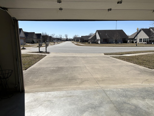 view of road featuring a residential view