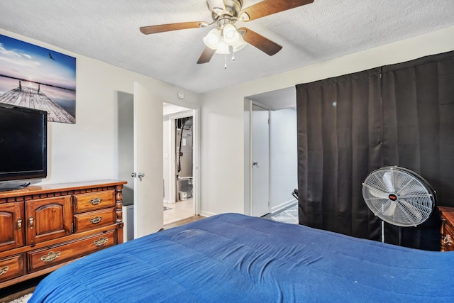 101 Westrock Farm Dr, Union, OH 45322 - bedroom with a textured ceiling and ceiling fan
