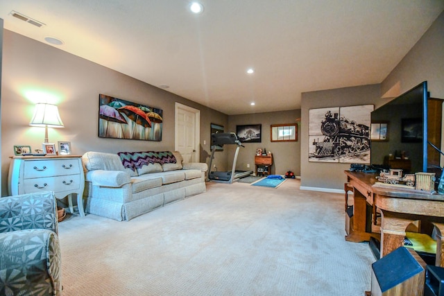 1205 Daylily Way, Troy, OH 45373 - carpeted living area with recessed lighting