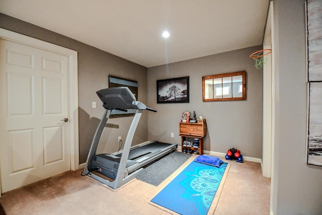 1205 Daylily Way, Troy, OH 45373 - workout room with carpet flooring and baseboards