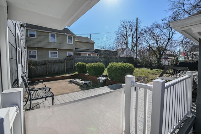 view of patio featuring a fenced backyard