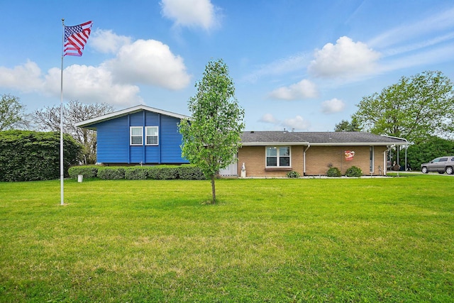 2206 State Route 56, London, OH 43140 - single story home featuring a front lawn and brick siding