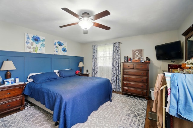 2206 State Route 56, London, OH 43140 - bedroom with a ceiling fan and wood finished floors