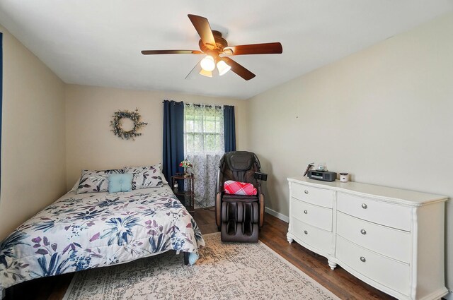 2206 State Route 56, London, OH 43140 - bedroom featuring wood finished floors and ceiling fan