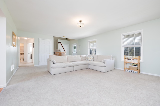 view of carpeted living room