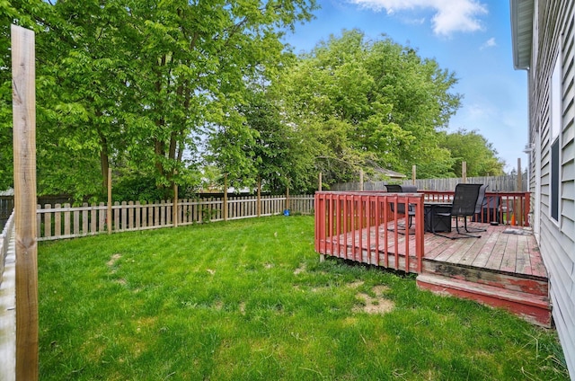 1820 Bishop Ln, Findlay, OH 45840 - view of yard with a deck