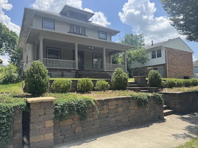 1108 N Fountain Blvd, Springfield, OH 45504 - american foursquare style home featuring covered porch