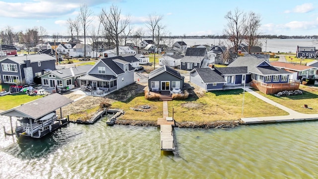 7748 Walnut St, Russells Point, OH 43348 - drone / aerial view with a residential view and a water view