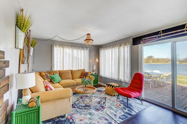 7748 Walnut St, Russells Point, OH 43348 - living room featuring wood finished floors
