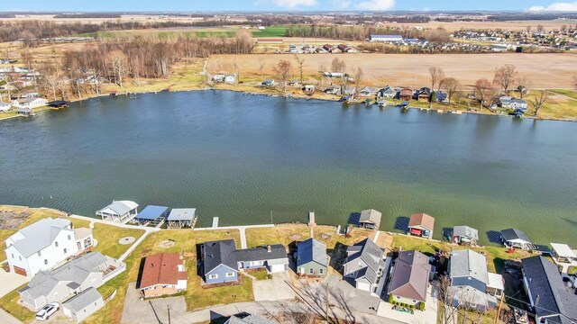 7748 Walnut St, Russells Point, OH 43348 - birds eye view of property with a residential view and a water view