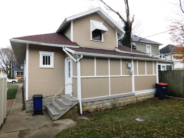 view of rear view of property