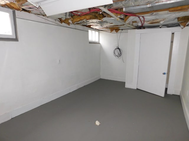 view of basement