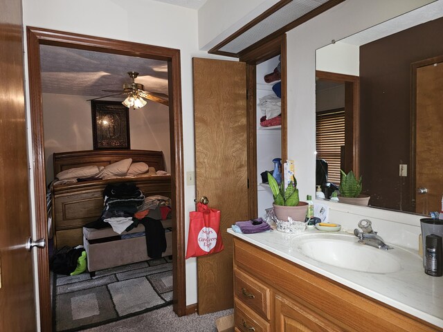 1308 Stonyridge Ave, Troy, OH 45373 - bathroom featuring vanity and a ceiling fan