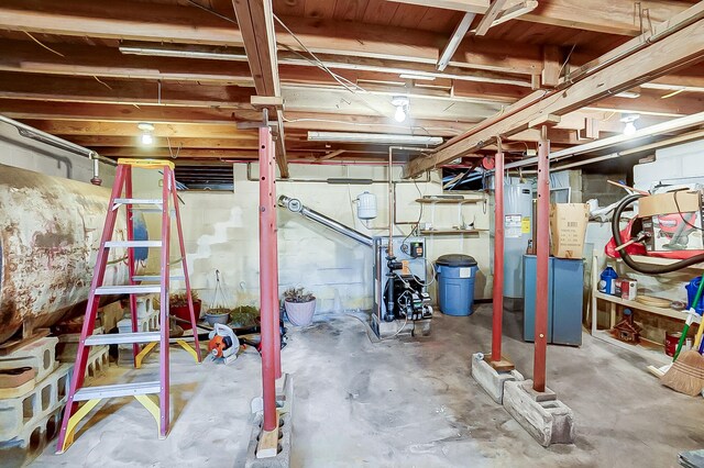 basement with separate washer and dryer