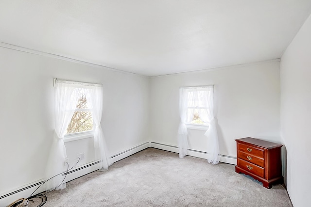 empty room featuring light carpet