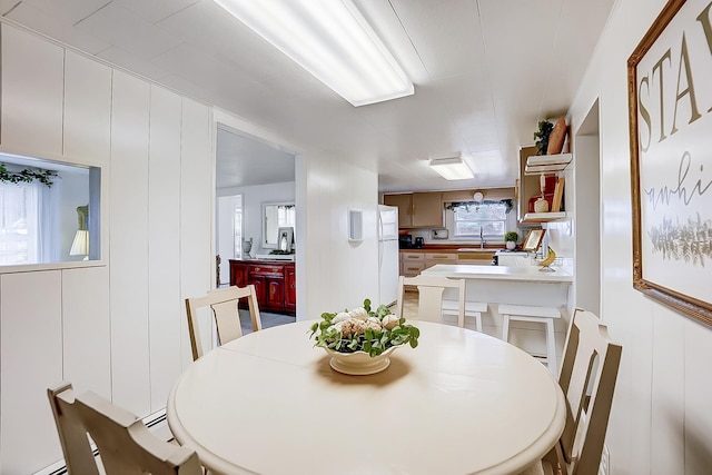 dining room featuring sink