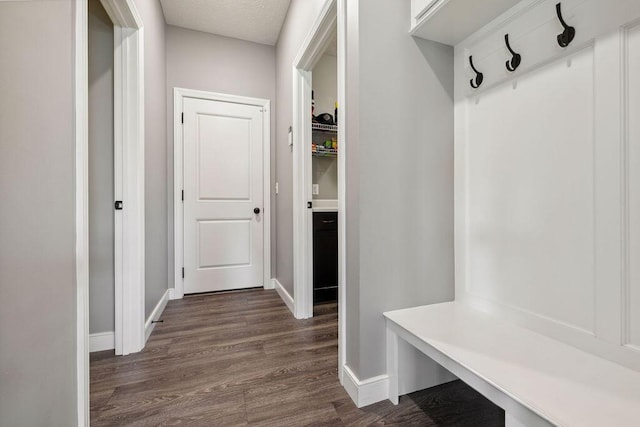 2306 Larkspur Dr, Troy, OH 45373 - mudroom featuring dark wood finished floors and baseboards