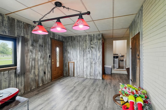 empty room featuring wood finished floors