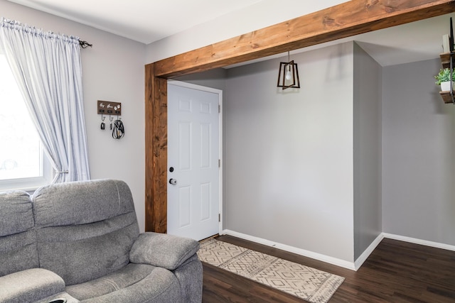 730 Maplecrest Dr, Troy, OH 45373 - sitting room featuring dark wood finished floors and baseboards