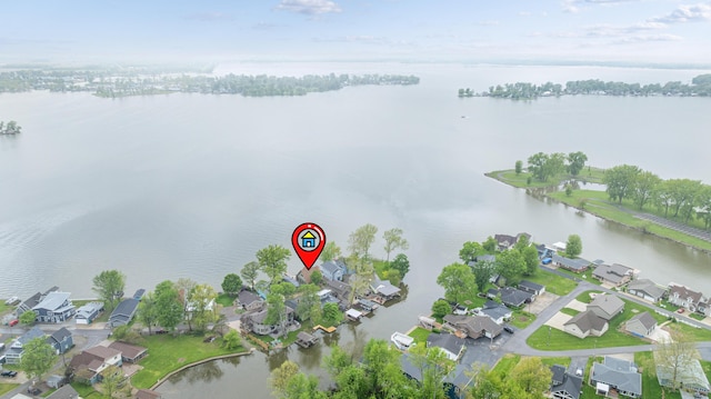 7933 Hickory Ave, Russells Point, OH 43348 - aerial overview of property's location featuring a large body of water and nearby suburban area
