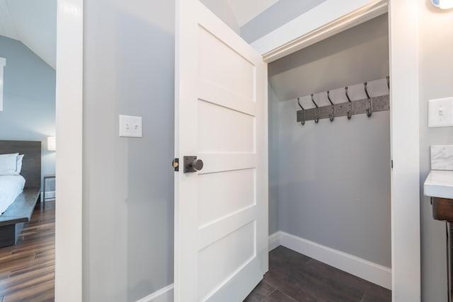 7933 Hickory Ave, Russells Point, OH 43348 - mudroom with baseboards and dark wood-type flooring