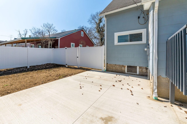 view of patio / terrace with a fenced backyard