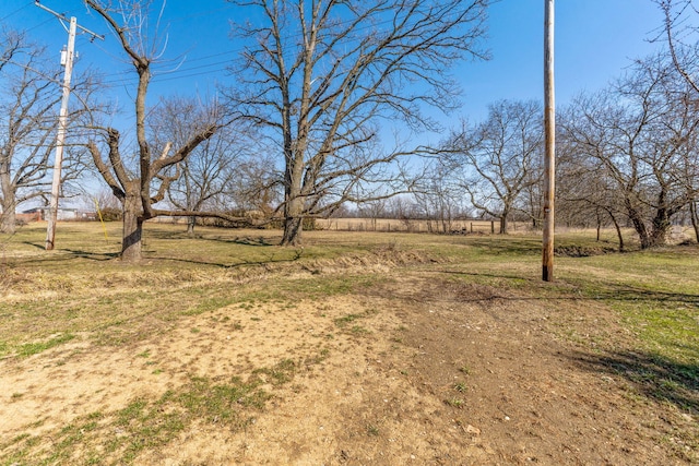 view of yard featuring a rural view