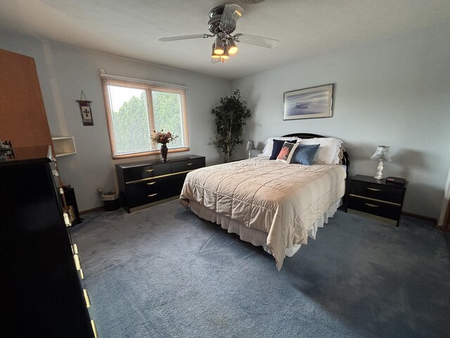 129 Chase Ave Unit 11U, Russells Point, OH 43348 - bedroom featuring carpet floors and ceiling fan
