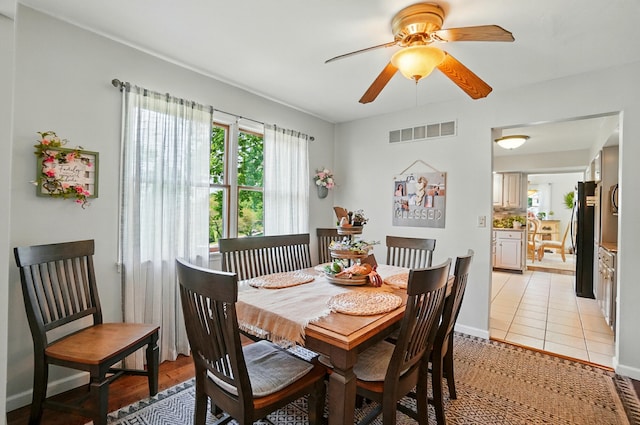 115 Deer Run Rd, Urbana, OH 43078 - dining area with a ceiling fan and baseboards