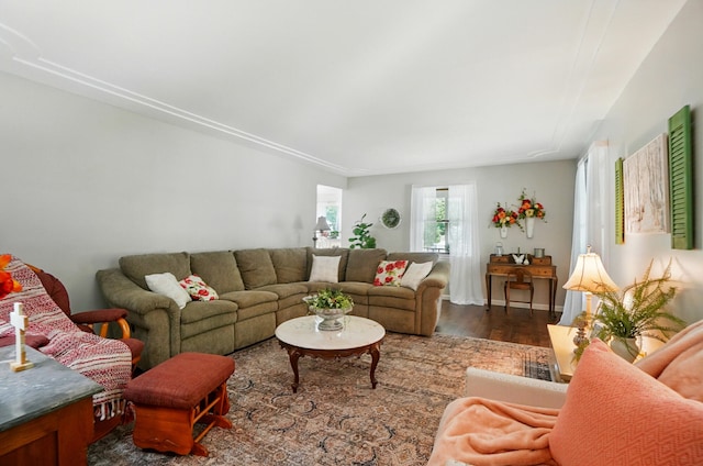 115 Deer Run Rd, Urbana, OH 43078 - living room with dark wood-style flooring