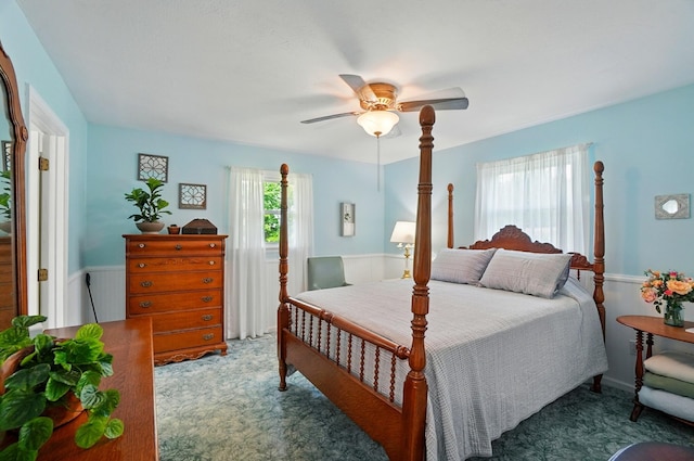 115 Deer Run Rd, Urbana, OH 43078 - carpeted bedroom featuring a ceiling fan